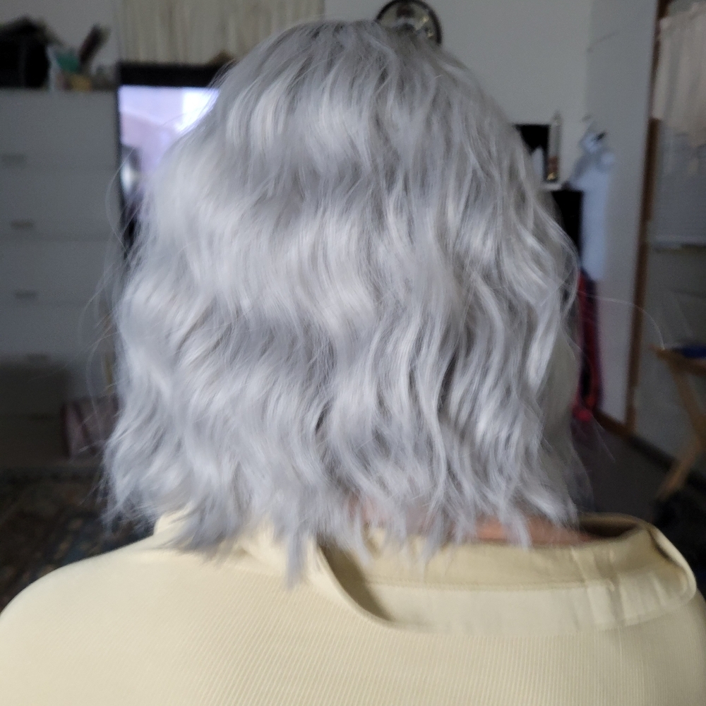 MAKE ME AN OFFER! Gray Rooted Wavy Wig - Picture 3 of 8